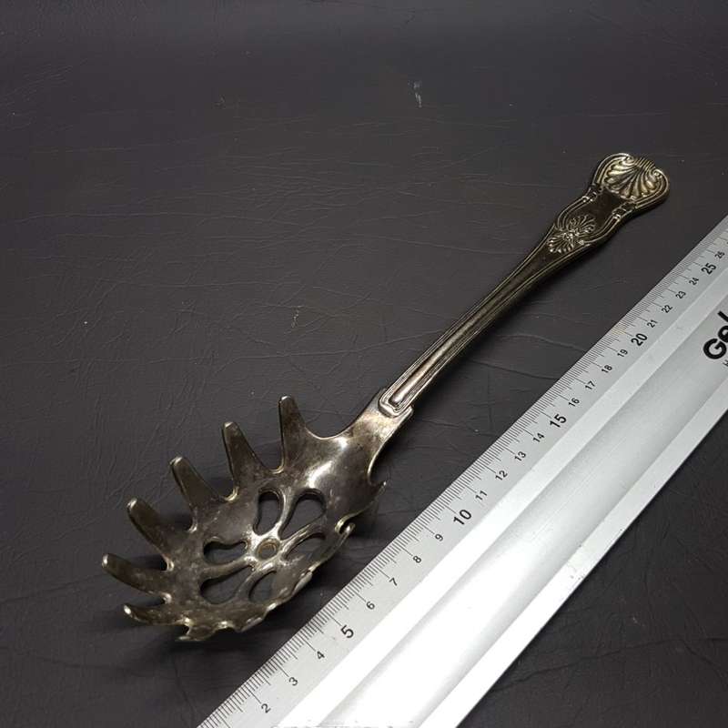 Large Decorative Silver-plate Spaghetti Spoon!!!