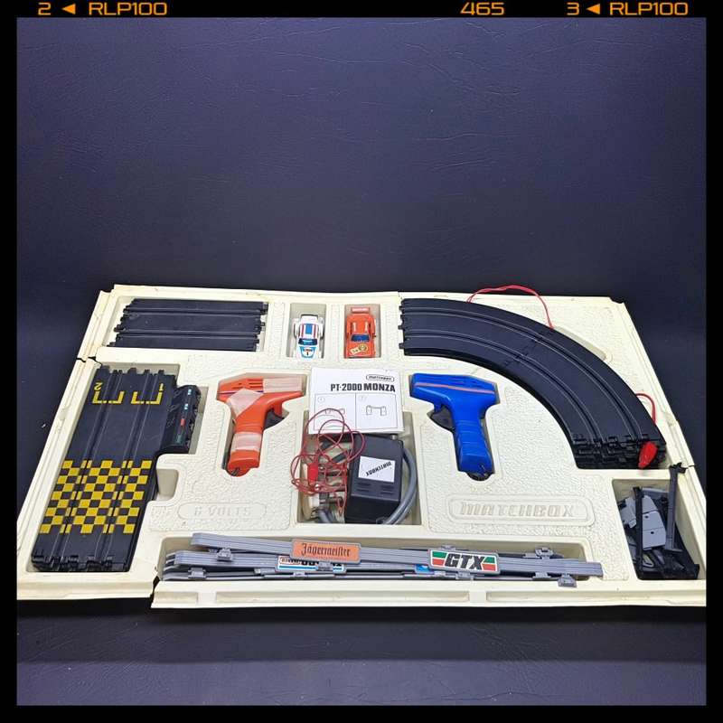 SUPER RARE!!!! 1970's MATCHBOX Powertrack Monza Racing Set (Complete, Not tested)