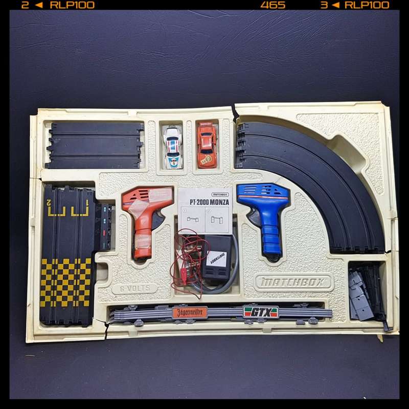 SUPER RARE!!!! 1970's MATCHBOX Powertrack Monza Racing Set (Complete, Not tested)