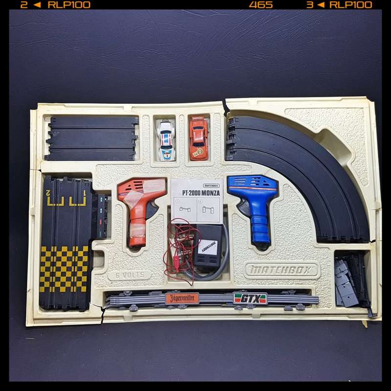 SUPER RARE!!!! 1970's MATCHBOX Powertrack Monza Racing Set (Complete, Not tested)