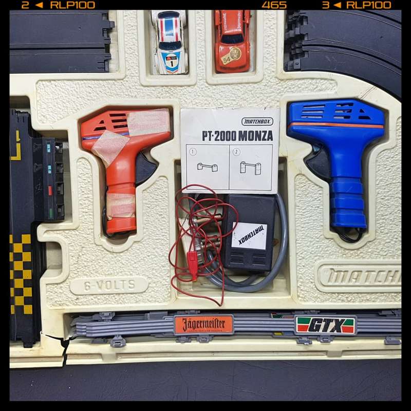 SUPER RARE!!!! 1970's MATCHBOX Powertrack Monza Racing Set (Complete, Not tested)