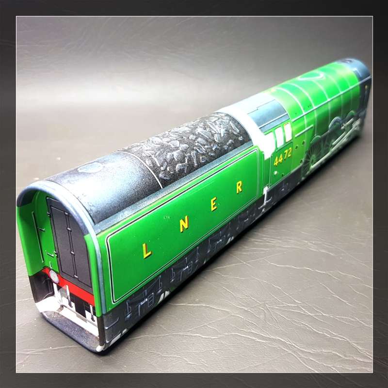RARE!!! Original Lithographed Tin Flying Scotsman Train Pencil Case!!!