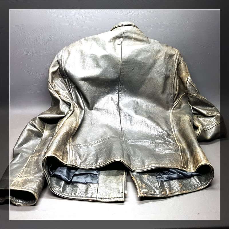 RARE!! Original Genuine Leather Vintage Pierce Arrow Biker Jacket (Size XXL)