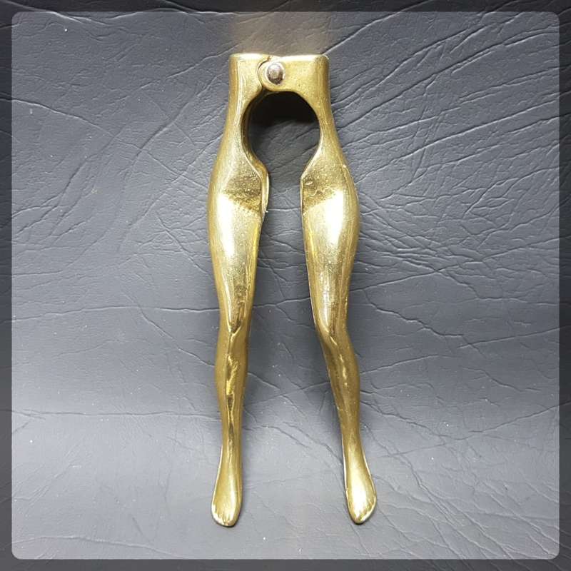 RARE!!! Solid Cast Brass "Sexy Legs" Nut Cracker!!!