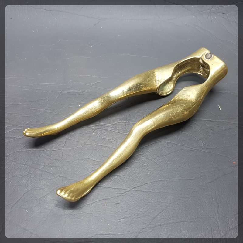 RARE!!! Solid Cast Brass "Sexy Legs" Nut Cracker!!!