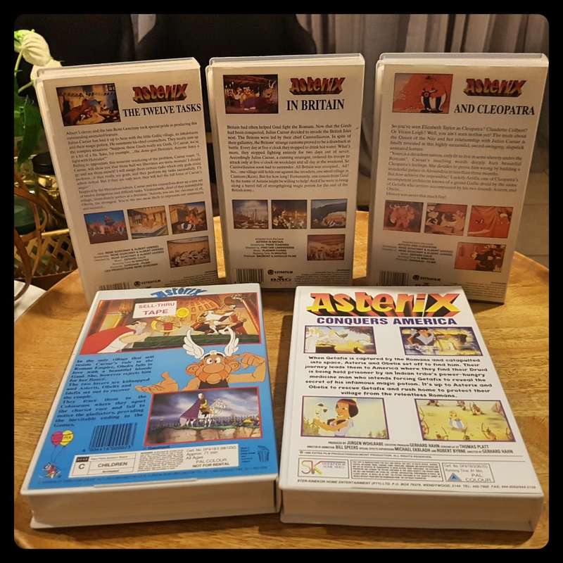 Original Vintage Asterix VHS Collection (Bid For All)