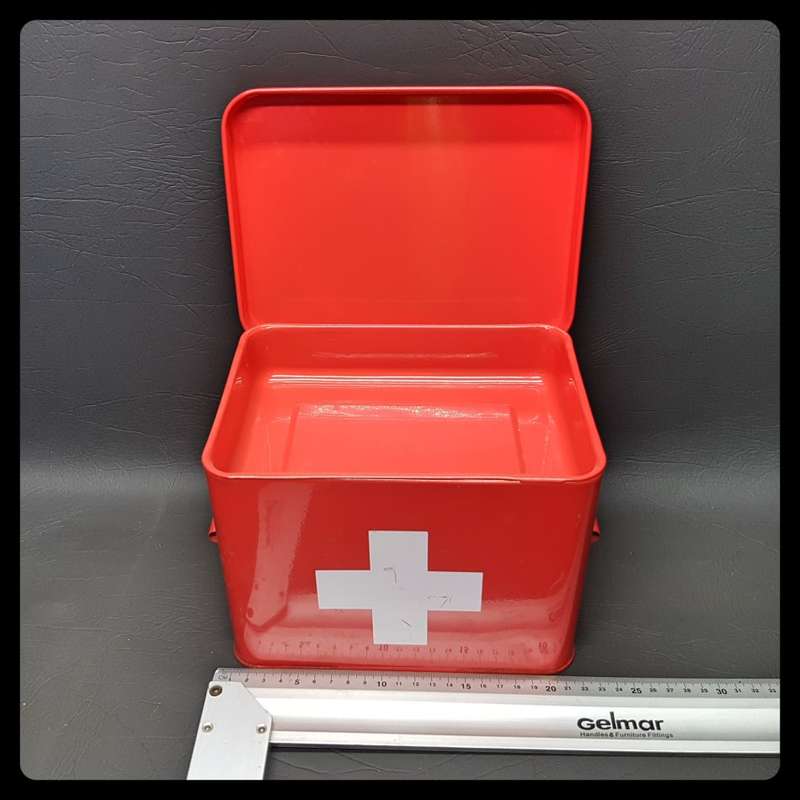 Original Lithographed Tin Metal Medical Box with Metal Tray!!!