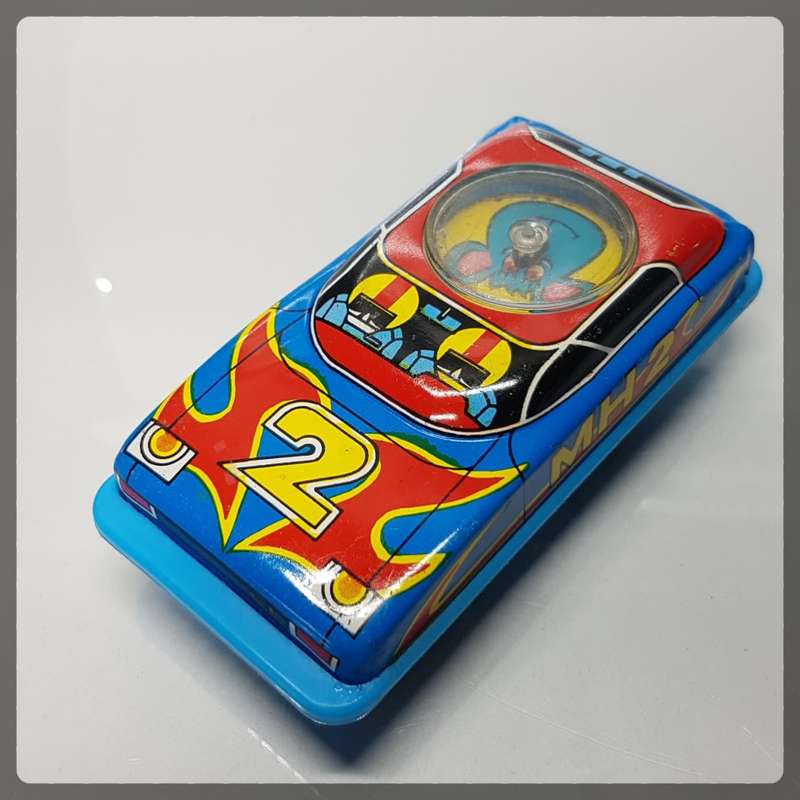 RARE!!! Vintage Lithographed MH2 Race-car Tin Toy!!!