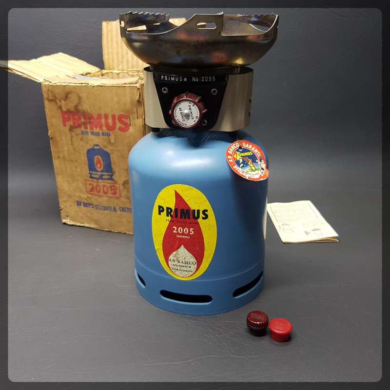 RARE!!! Original Vintage Swiss PRIMUS 2005 Boxed Canister and PRIMUS 2055 Stove!!!