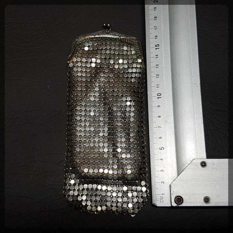 RARE!!!Antique Silver (No Markings) Small Handbag or Glass Case!!!