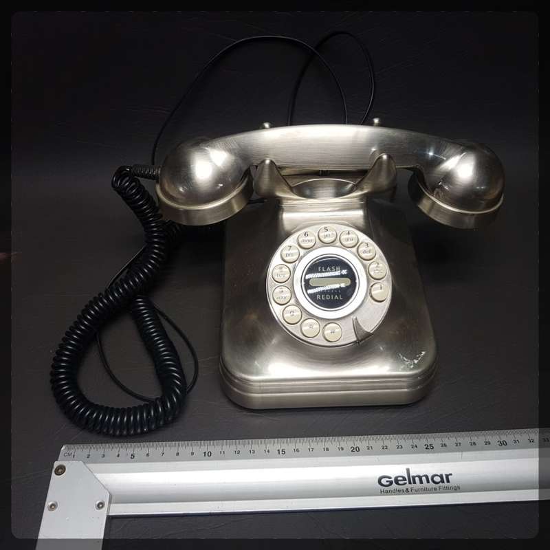 Vintage Styled Chrome Metal Telephone!!! (Working)