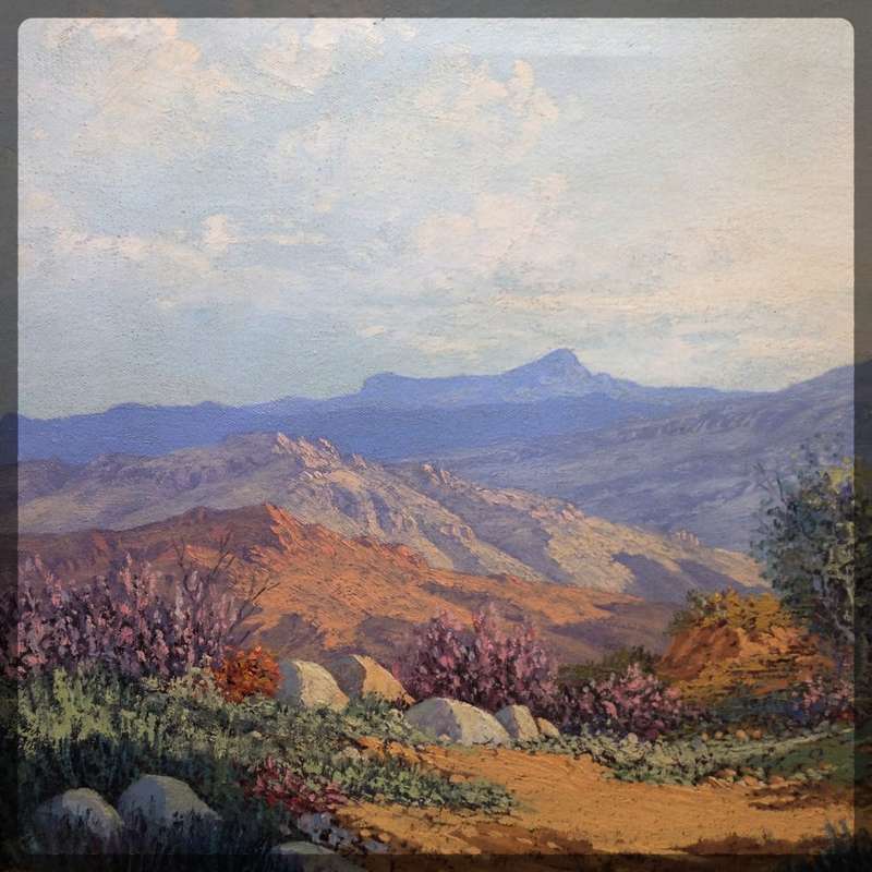 Ornately Framed Signed Original Oil on Board African Landscape by Ree. A. Grattan (600mm x 460mm)