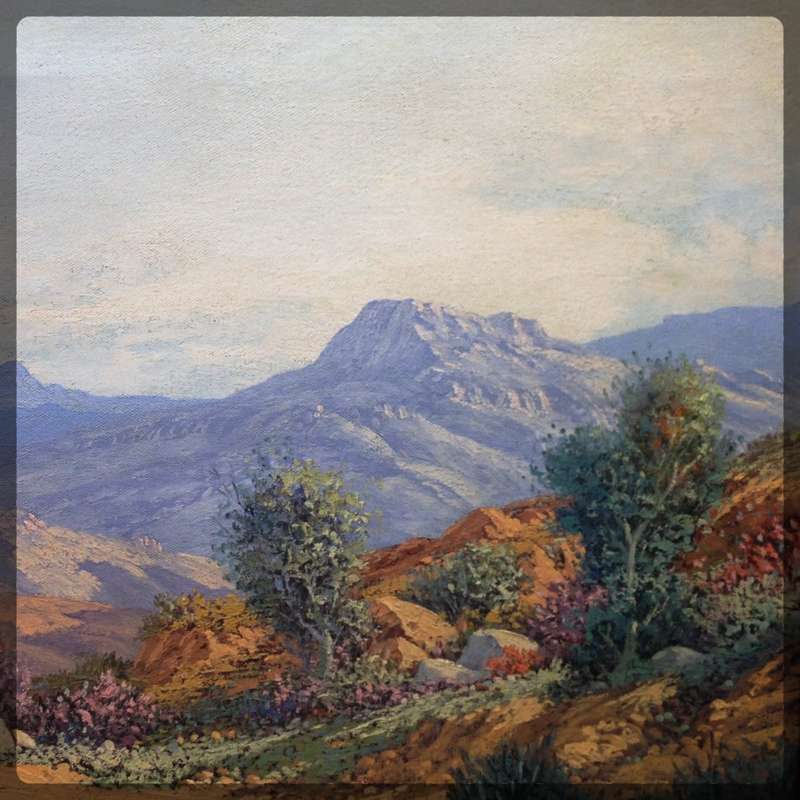 Ornately Framed Signed Original Oil on Board African Landscape by Ree. A. Grattan (600mm x 460mm)