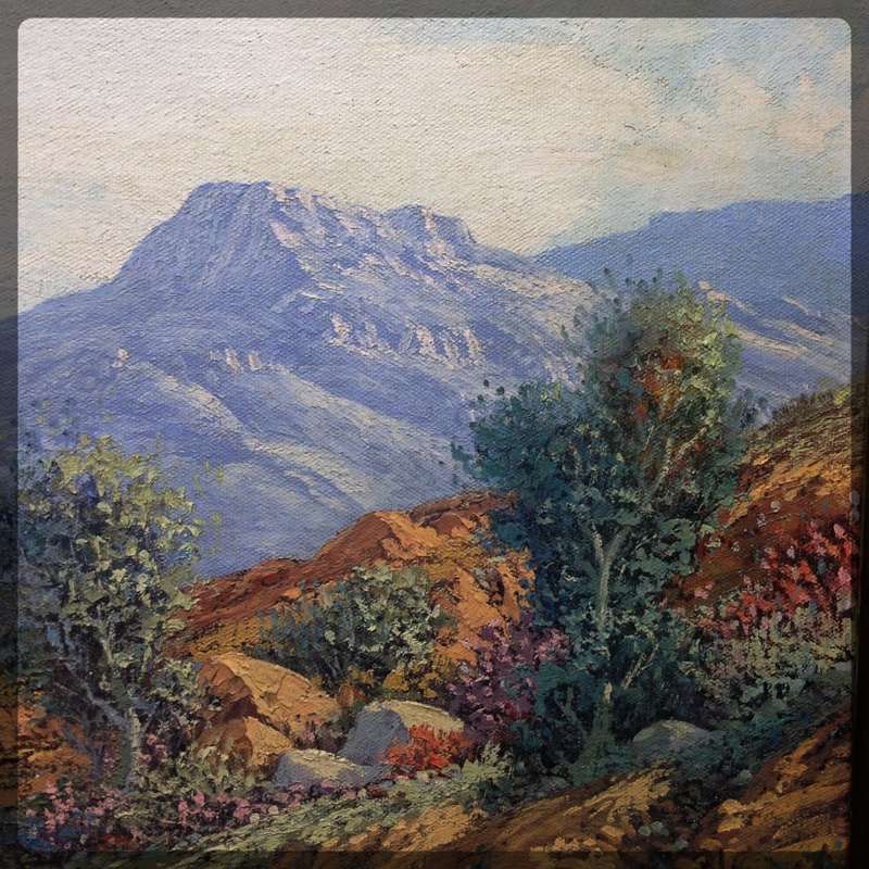 Ornately Framed Signed Original Oil on Board African Landscape by Ree. A. Grattan (600mm x 460mm)