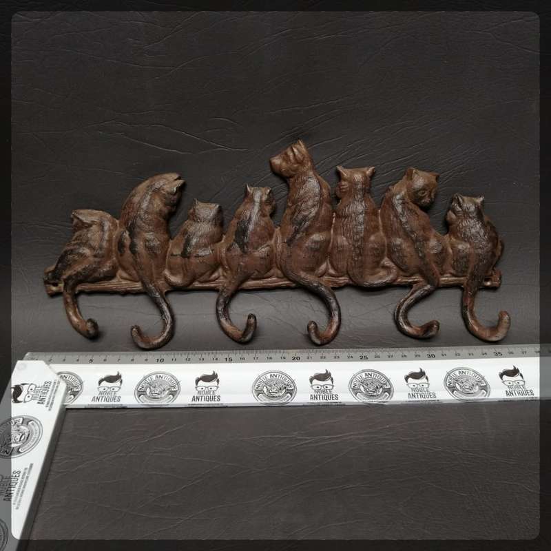 Original Wall Mount Cast Iron Cats Tail Clothing Hooks!!!