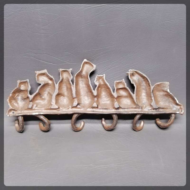 Original Wall Mount Cast Iron Cats Tail Clothing Hooks!!!