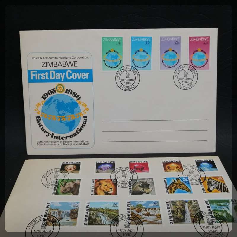 Vintage Zimbabwe 1st Day Cover Collection (Bid for All)