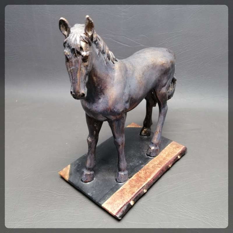Detailed Applied Bronze Composite Equestrian Themed Statue!!! (250mm x 250mm)