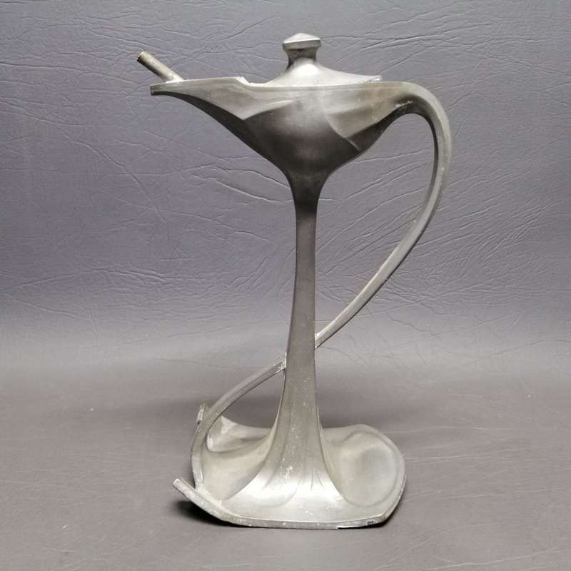 RARE!!! Original Cast Metal Stylized Art Nouveau Oil Lamp!!!
