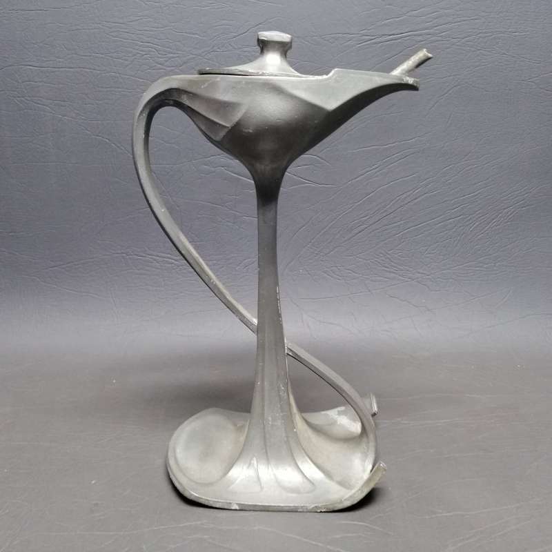 RARE!!! Original Cast Metal Stylized Art Nouveau Oil Lamp!!!