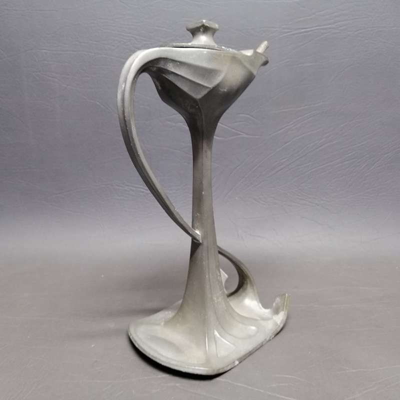 RARE!!! Original Cast Metal Stylized Art Nouveau Oil Lamp!!!
