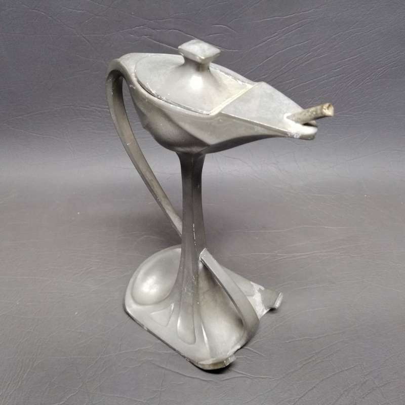 RARE!!! Original Cast Metal Stylized Art Nouveau Oil Lamp!!!