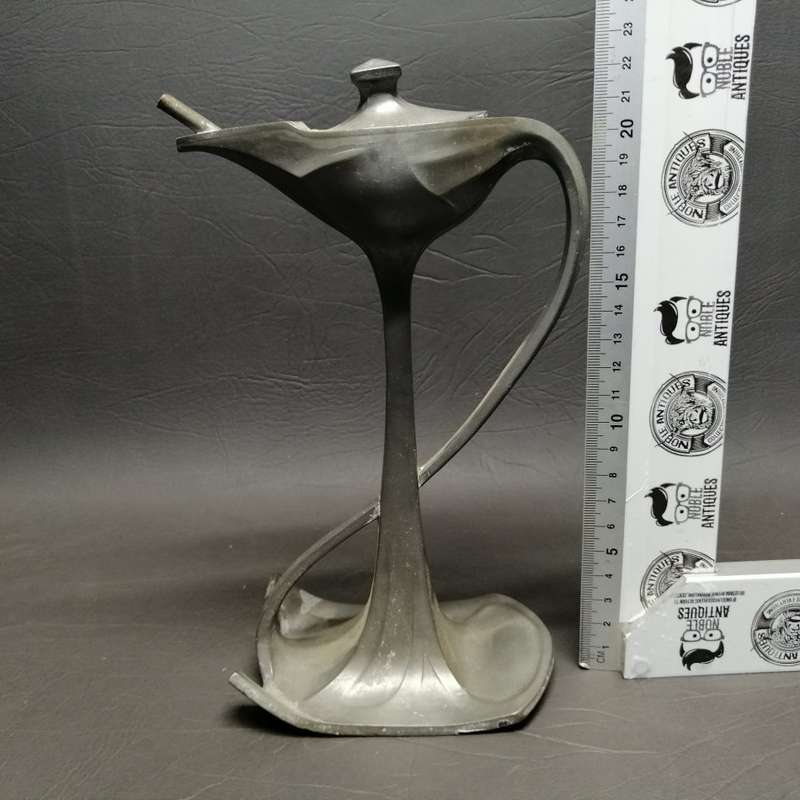 RARE!!! Original Cast Metal Stylized Art Nouveau Oil Lamp!!!