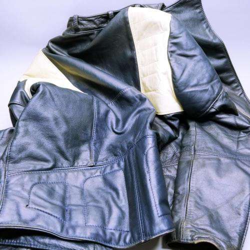 RARE!!! Vintage Genuine Leather English Leather Biker Jacket Size (42) Large
