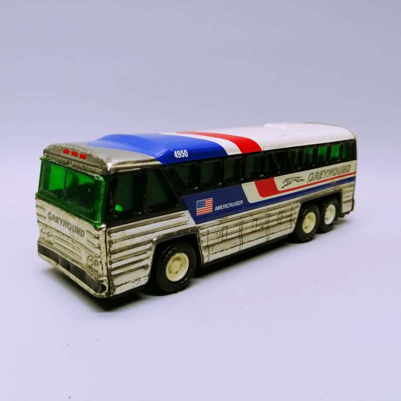 SUPER SUPER RARE!!!! Vintage 1960's Japanese Buddy L Lithographed Greyhound Tin Toy Bus!!!