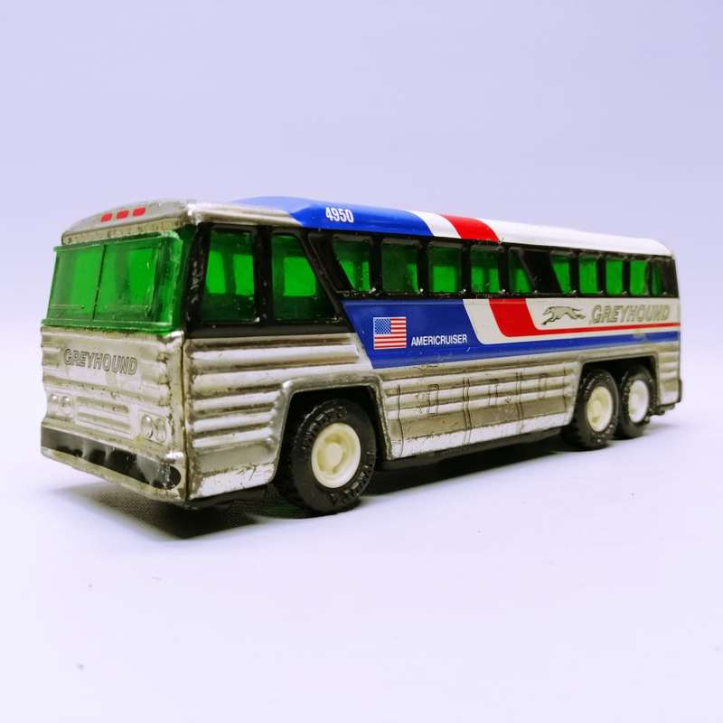 SUPER SUPER RARE!!!! Vintage 1960's Japanese Buddy L Lithographed Greyhound Tin Toy Bus!!!
