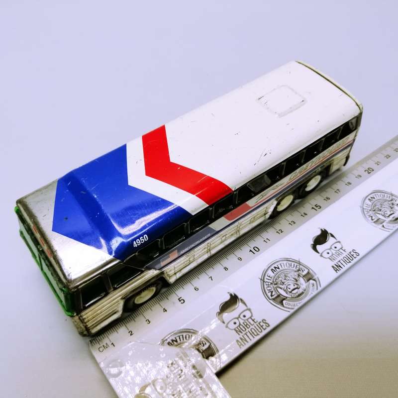 SUPER SUPER RARE!!!! Vintage 1960's Japanese Buddy L Lithographed Greyhound Tin Toy Bus!!!