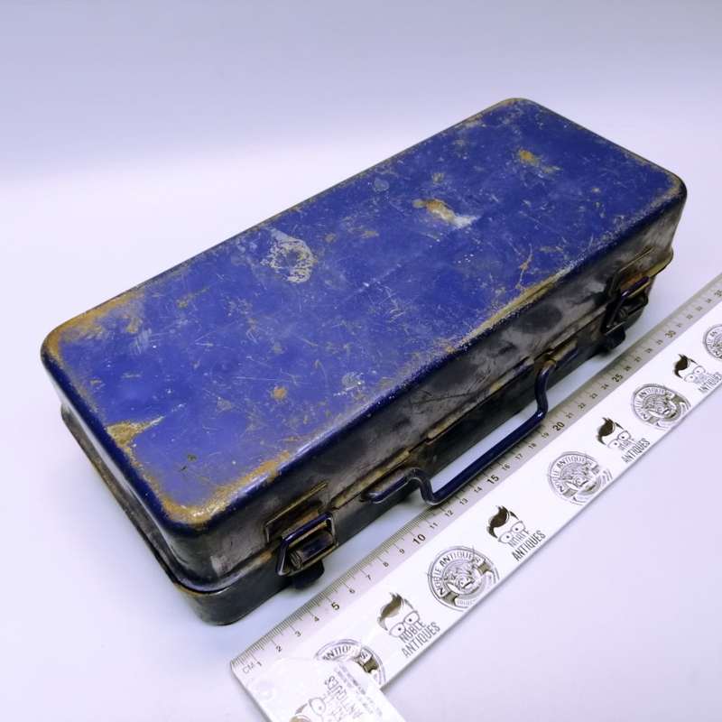 :Large Solid Cast Metal Original Toolbox Tinned Pipe Reamer/Tap Set!!!