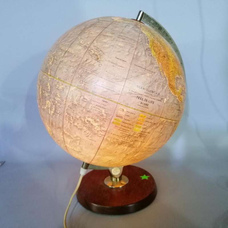 RARE!!! Large Swedish Made World Globe and Lamp!!! (Working!!!)