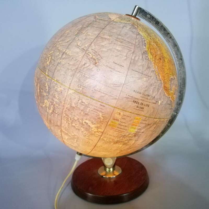 RARE!!! Large Swedish Made World Globe and Lamp!!! (Working!!!)
