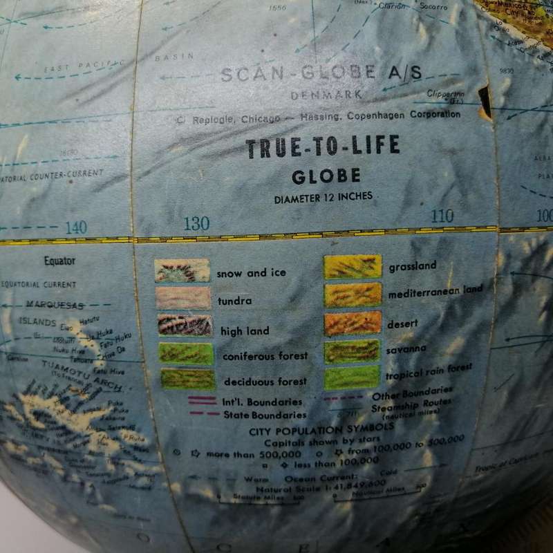RARE!!! Large Swedish Made World Globe and Lamp!!! (Working!!!)