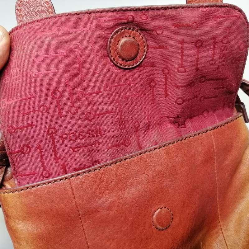 Original Fossil Brown Leather Shoulder Bag!!!