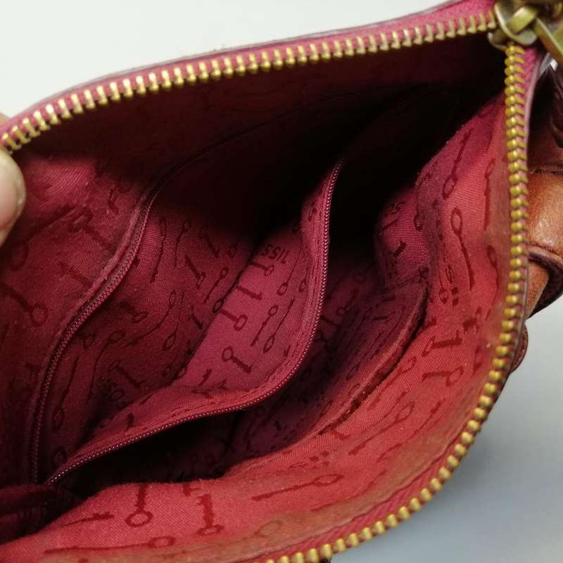 Original Fossil Brown Leather Shoulder Bag!!!