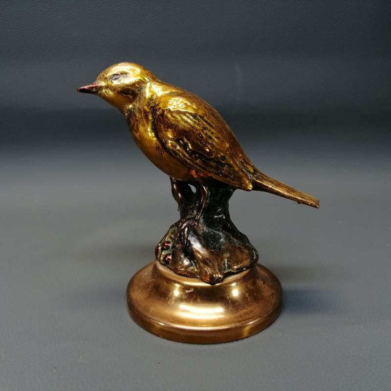Original Detailed Copper Plated Finch on Stand!!!