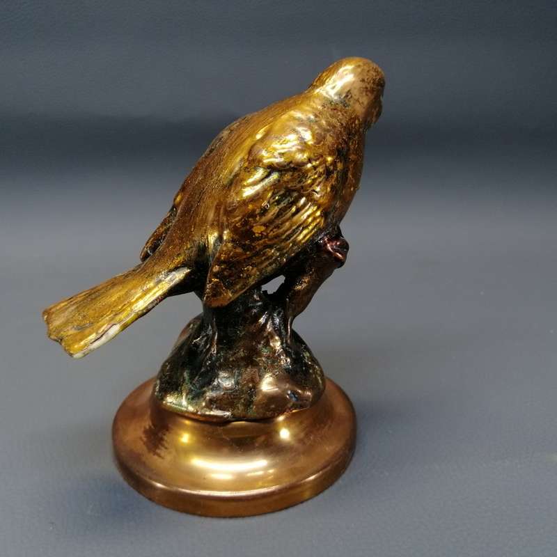 Original Detailed Copper Plated Finch on Stand!!!