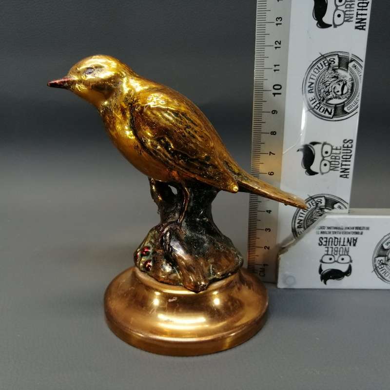 Original Detailed Copper Plated Finch on Stand!!!