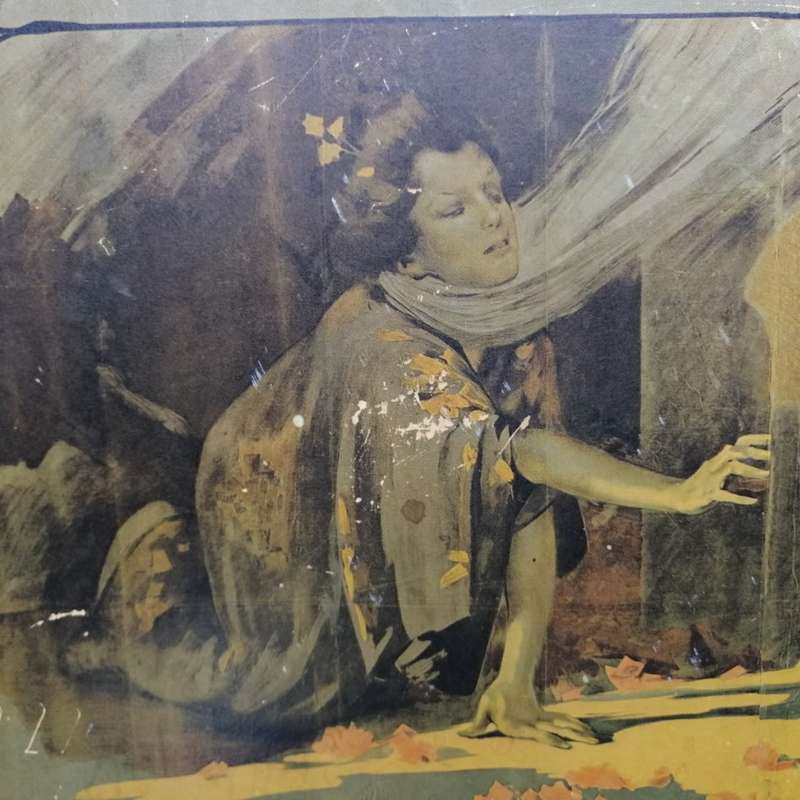 Original Block Mounted Art Nouveau Print!!! (600mm x 435mm)