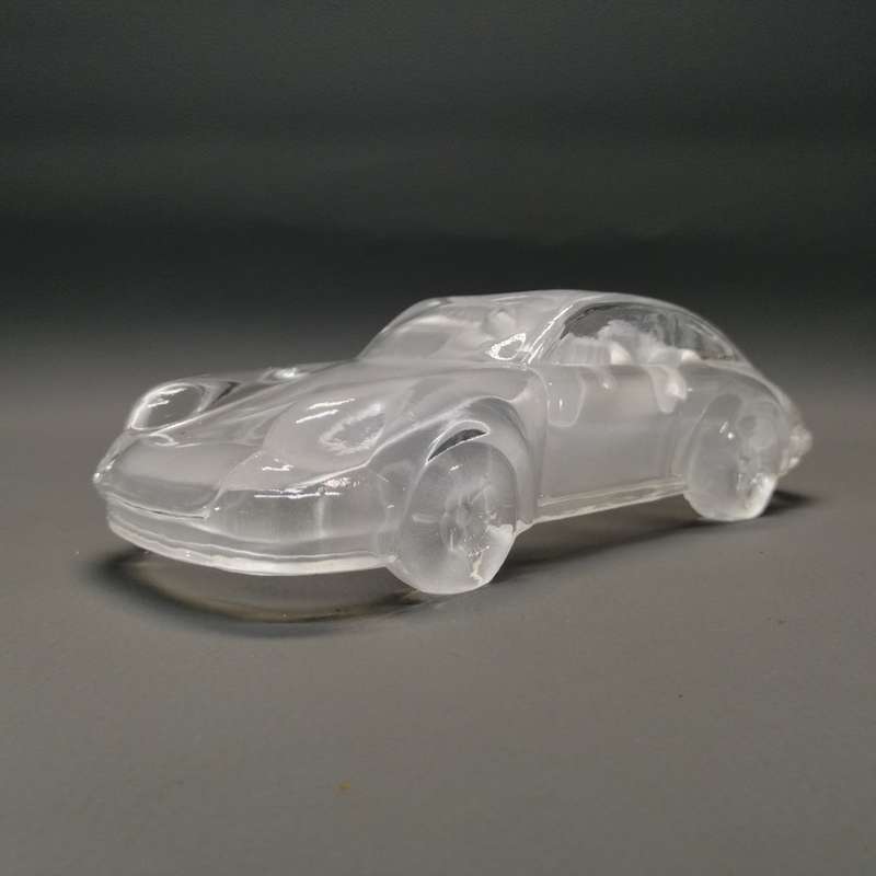 Original Frosted Glass Porsche 911 Turbo Paperweight!!!