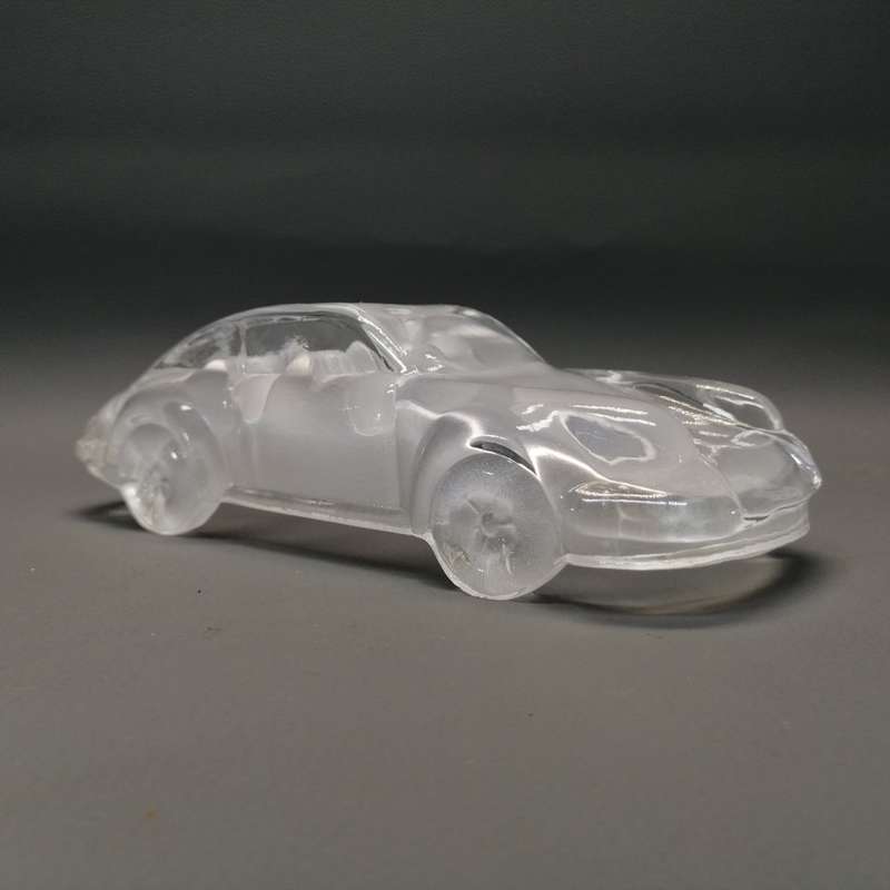 Original Frosted Glass Porsche 911 Turbo Paperweight!!!