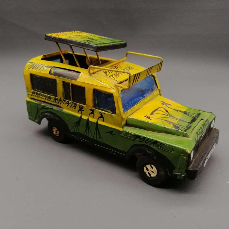 Original Hand Crafted Tin Metal Tanzanian Safari Land Rover!!!