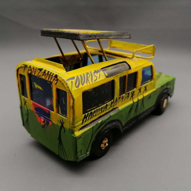 Original Hand Crafted Tin Metal Tanzanian Safari Land Rover!!!
