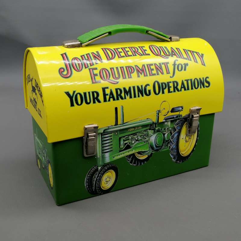 Original Lithographed Tin Metal John Deere Lunch Box!!!