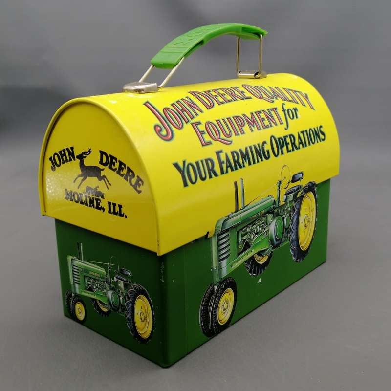 Original Lithographed Tin Metal John Deere Lunch Box!!!