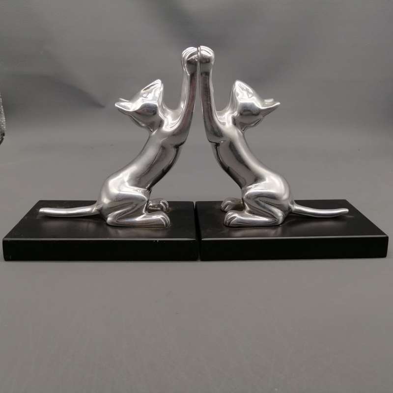 Two Original Kaleidoscope Cat Themed Pewter Book Ends!!!