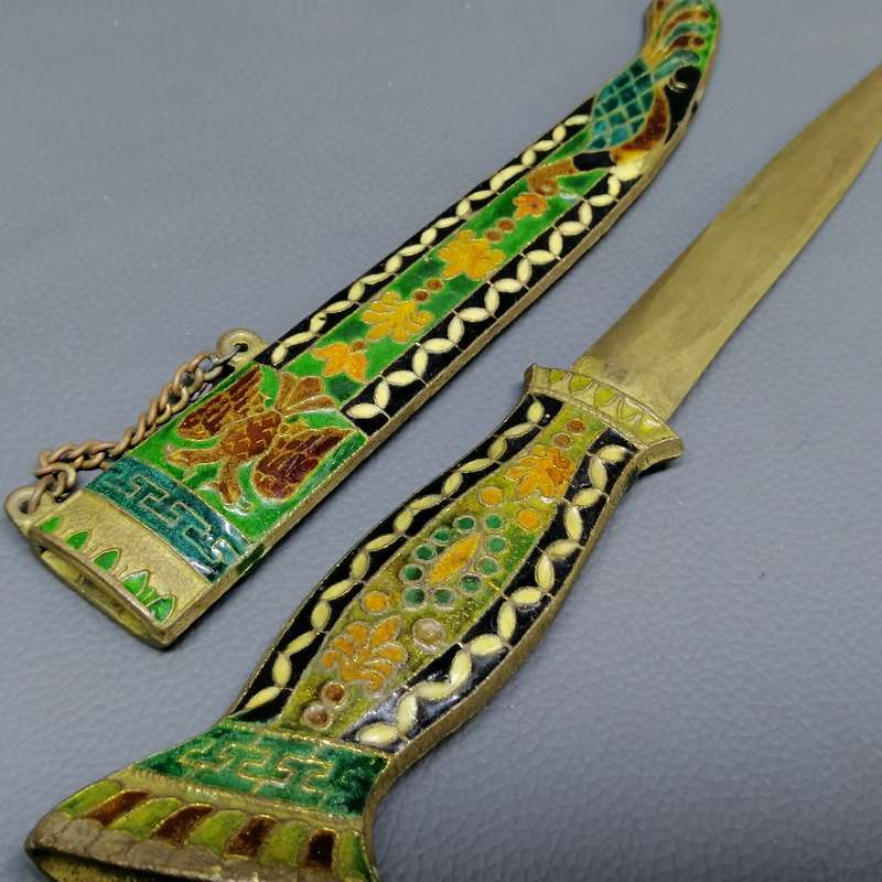 Highly Decorative Cloisonne Middle Eastern Display Dagger!!!