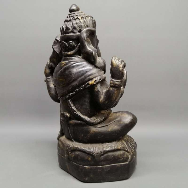 LARGE Detailed Black Cast Material Ganesh Elephant Statue!!!